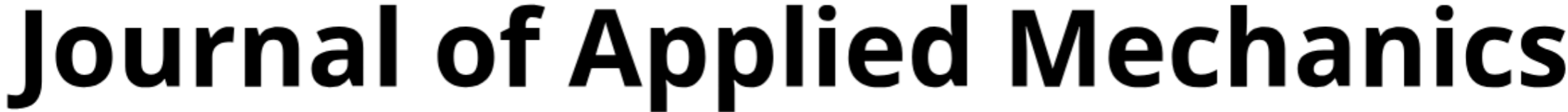 ASME Journal of Applied Mechanics